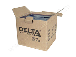 Открытая коробка с аккумуляторами Delta HR 12-18